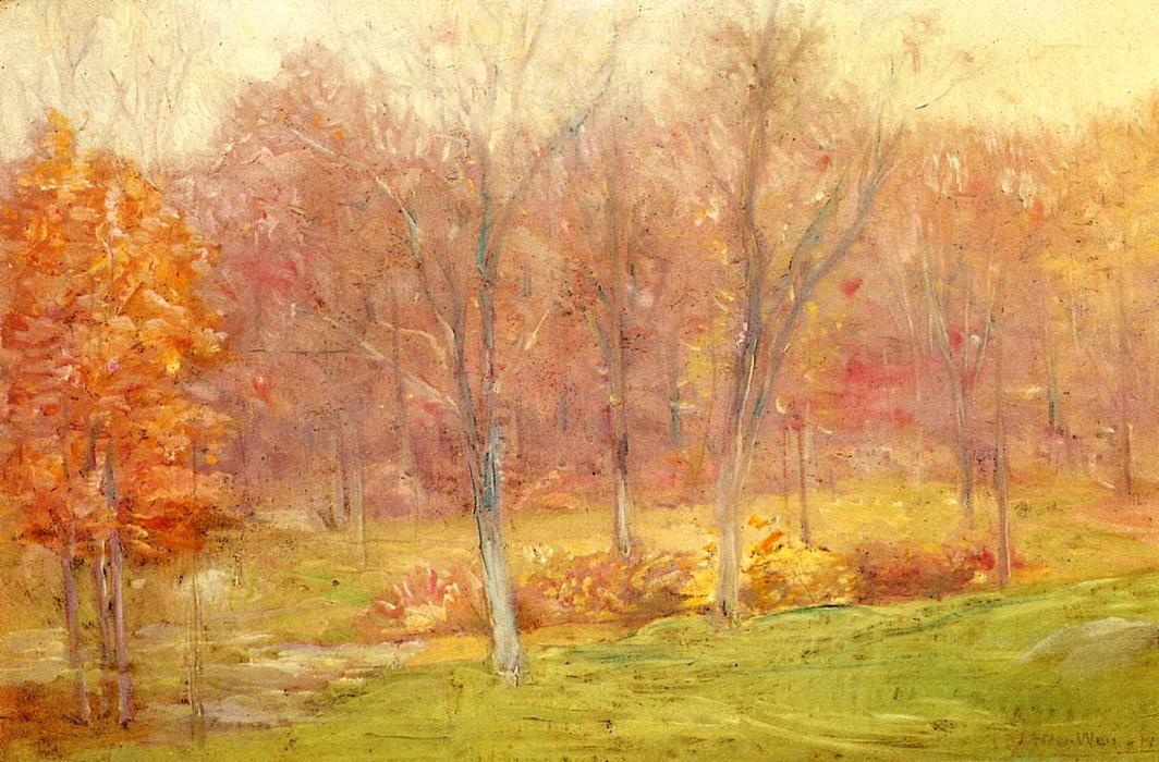 Wikioo.org - The Encyclopedia of Fine Arts - Painting, Artwork by Julian Alden Weir - Autumn Rain