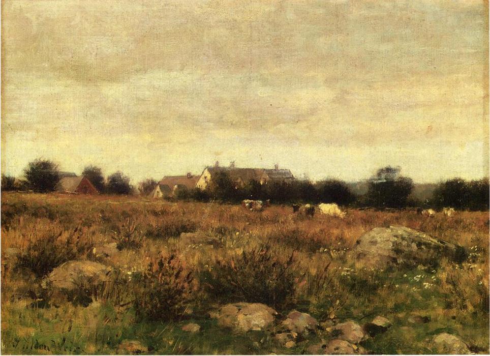 WikiOO.org - Encyclopedia of Fine Arts - Maalaus, taideteos Julian Alden Weir - Houses in Pasture
