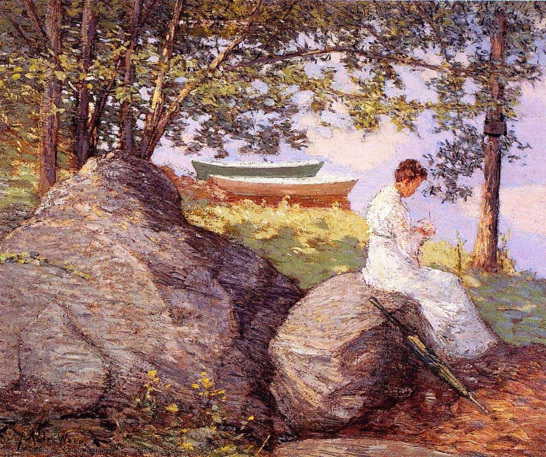 Wikioo.org - The Encyclopedia of Fine Arts - Painting, Artwork by Julian Alden Weir - On the Shore