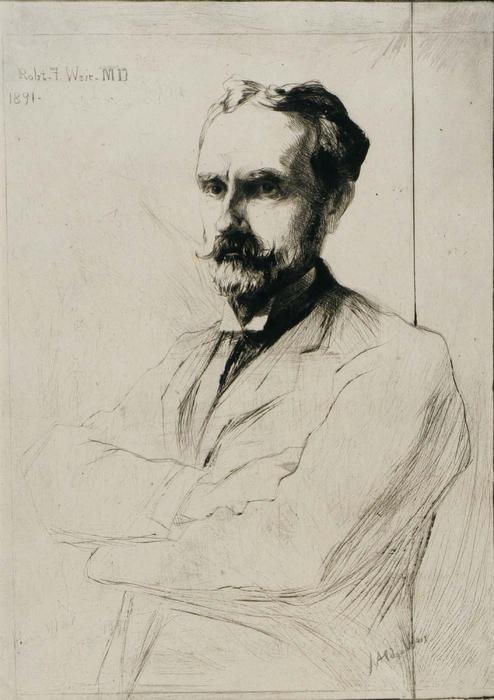 WikiOO.org - Encyclopedia of Fine Arts - Lukisan, Artwork Julian Alden Weir - Portrait of Dr. Robert F. Weir 1