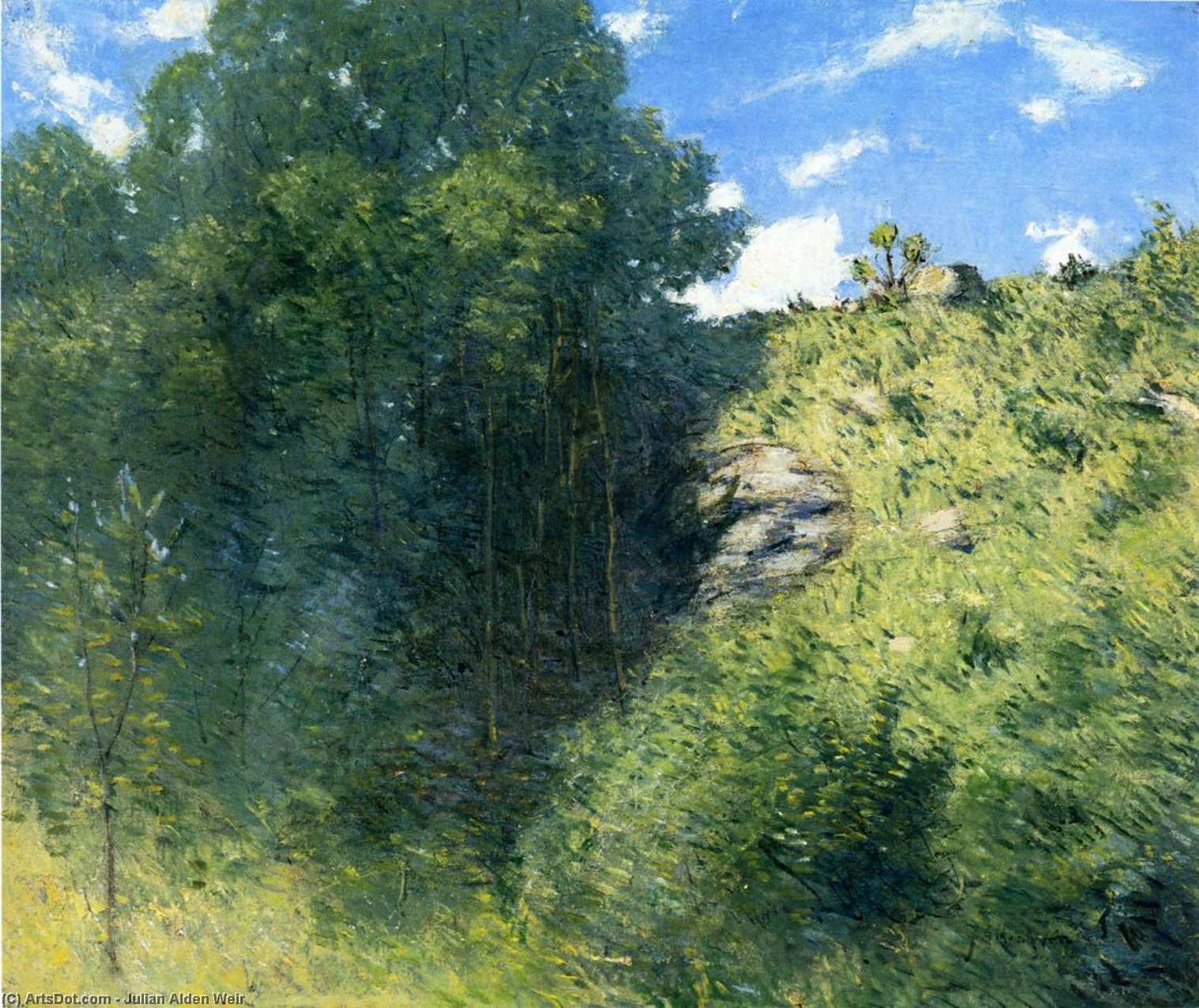 Wikioo.org - The Encyclopedia of Fine Arts - Painting, Artwork by Julian Alden Weir - Ravine near Branchville