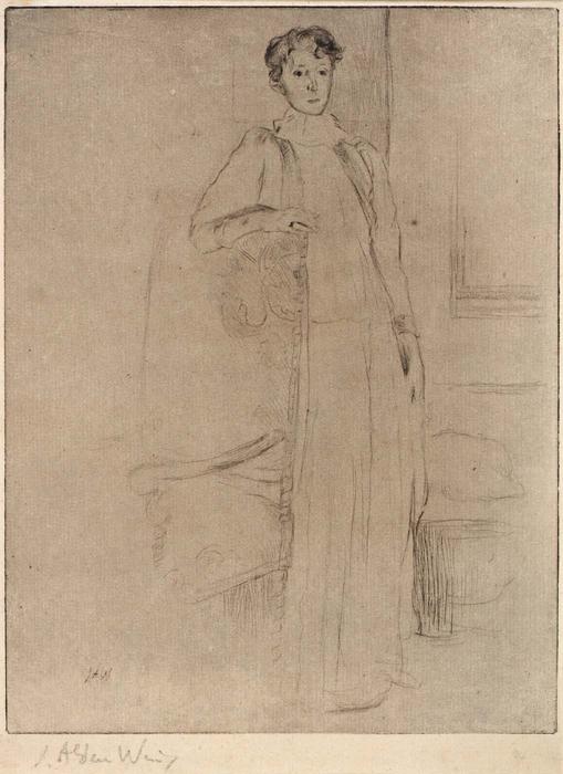 WikiOO.org - Encyclopedia of Fine Arts - Maalaus, taideteos Julian Alden Weir - Standing Figure no. 1