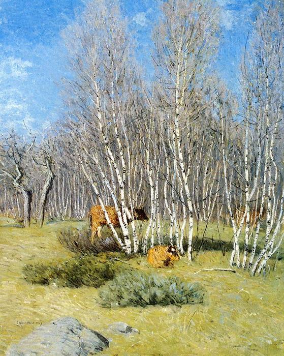 Wikioo.org - The Encyclopedia of Fine Arts - Painting, Artwork by Julian Alden Weir - The Birches