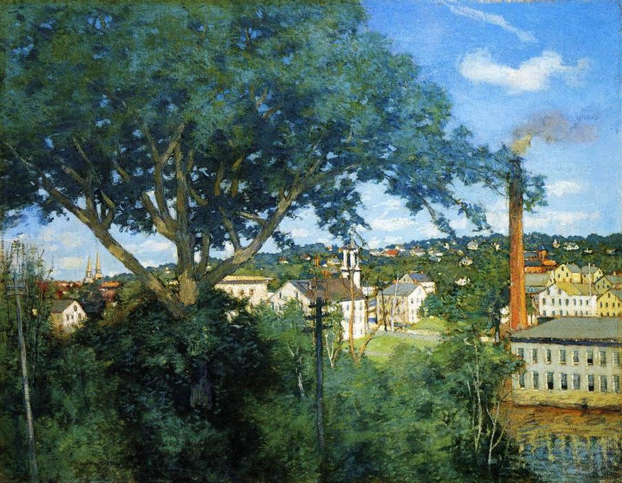 WikiOO.org - Encyclopedia of Fine Arts - Lukisan, Artwork Julian Alden Weir - The Factory Village