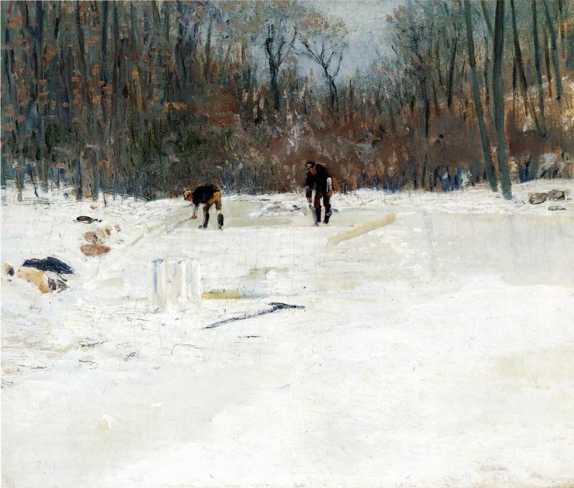 Wikioo.org - The Encyclopedia of Fine Arts - Painting, Artwork by Julian Alden Weir - The Ice Cutters