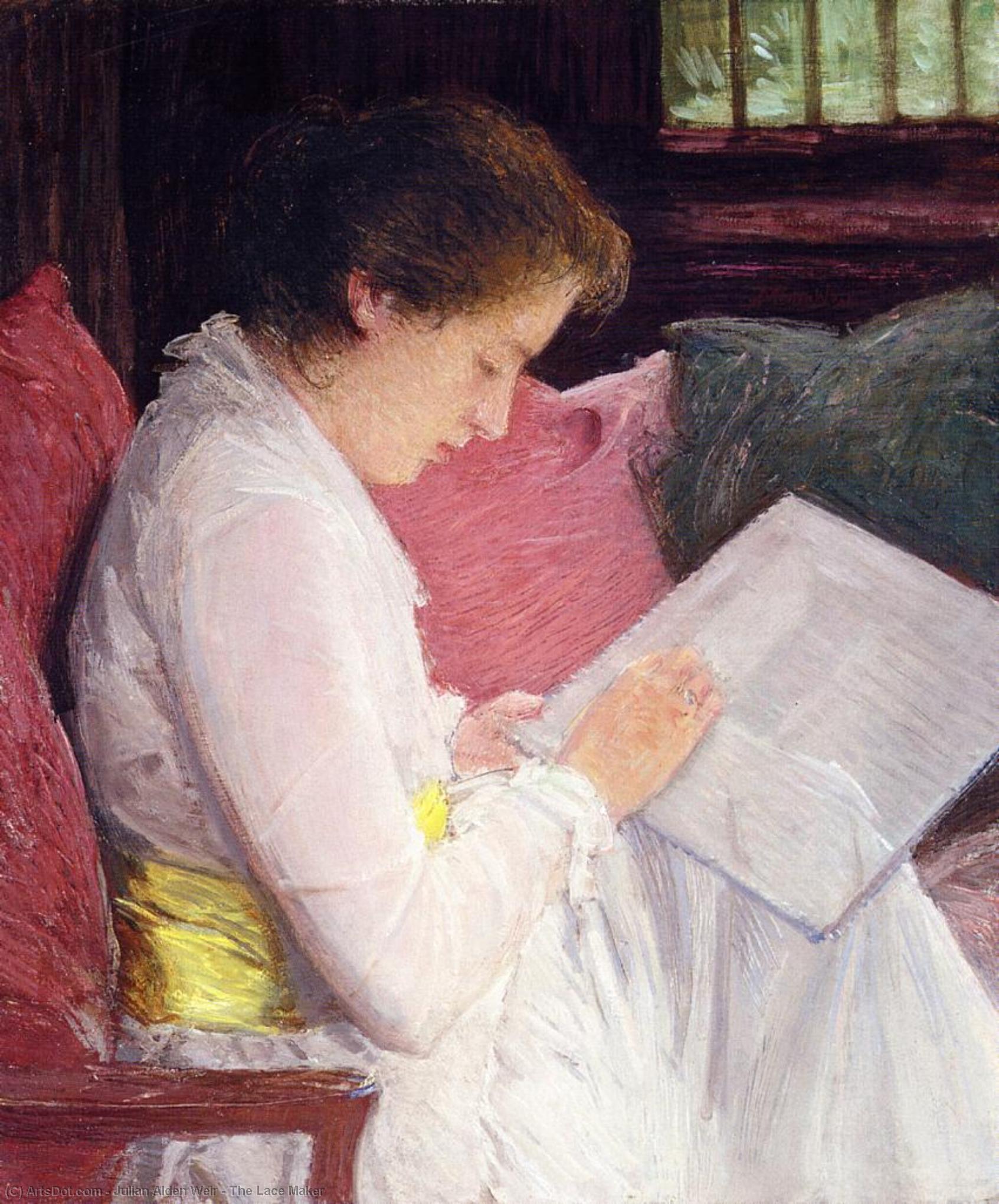 Wikioo.org - The Encyclopedia of Fine Arts - Painting, Artwork by Julian Alden Weir - The Lace Maker