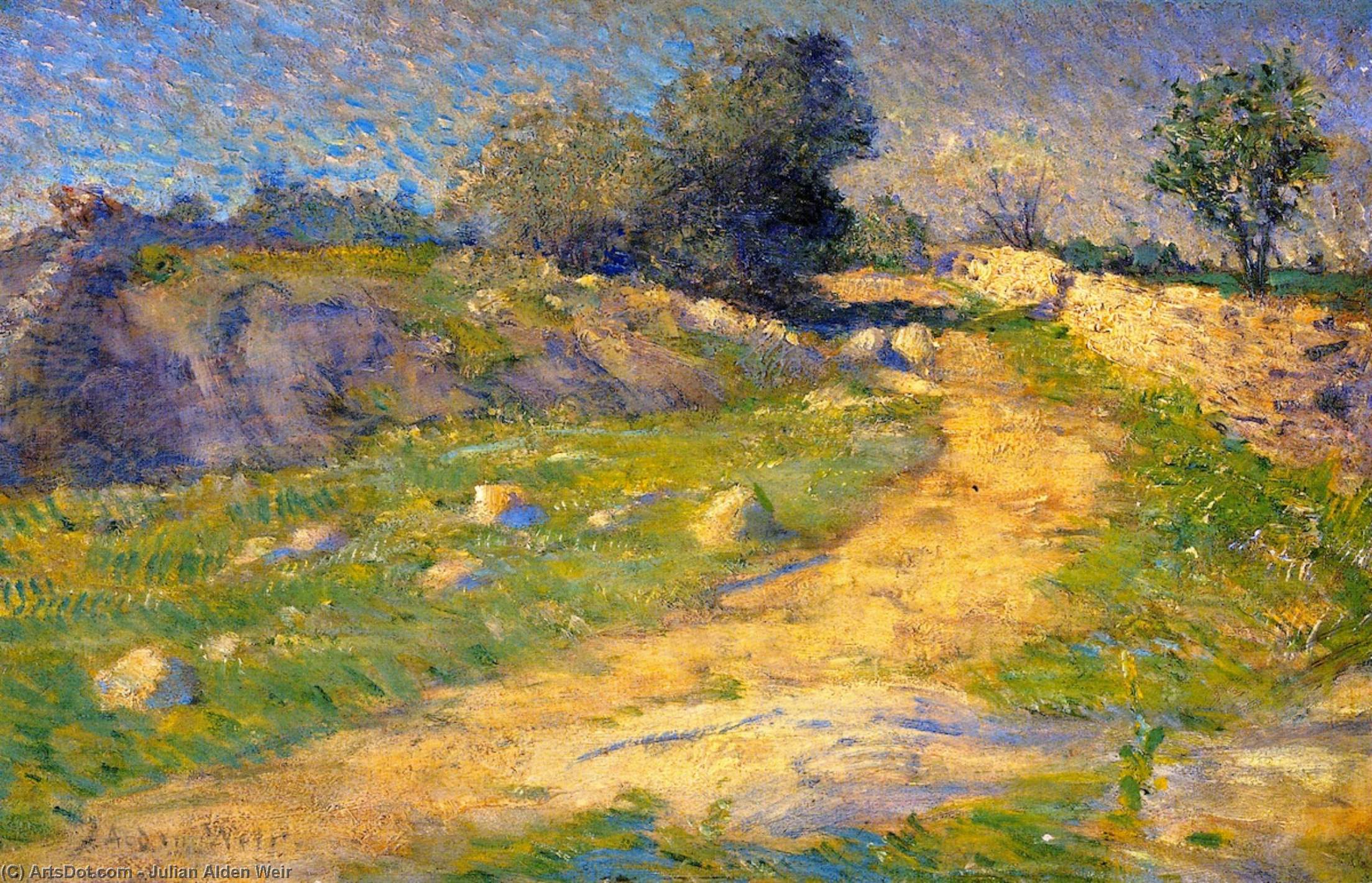 Wikioo.org - The Encyclopedia of Fine Arts - Painting, Artwork by Julian Alden Weir - The Lane
