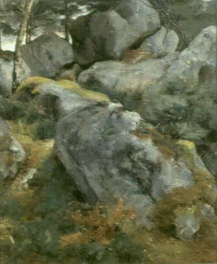 Wikioo.org - The Encyclopedia of Fine Arts - Painting, Artwork by Julian Alden Weir - The Rocks