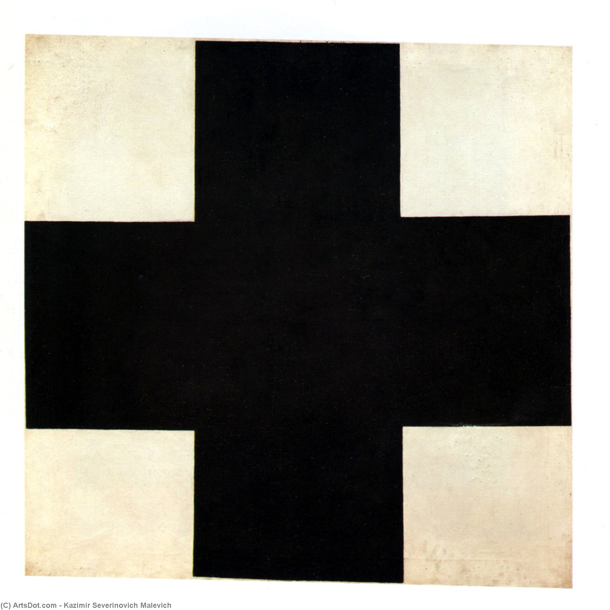 Wikioo.org – L'Enciclopedia delle Belle Arti - Pittura, Opere di Kazimir Severinovich Malevich - nero croce