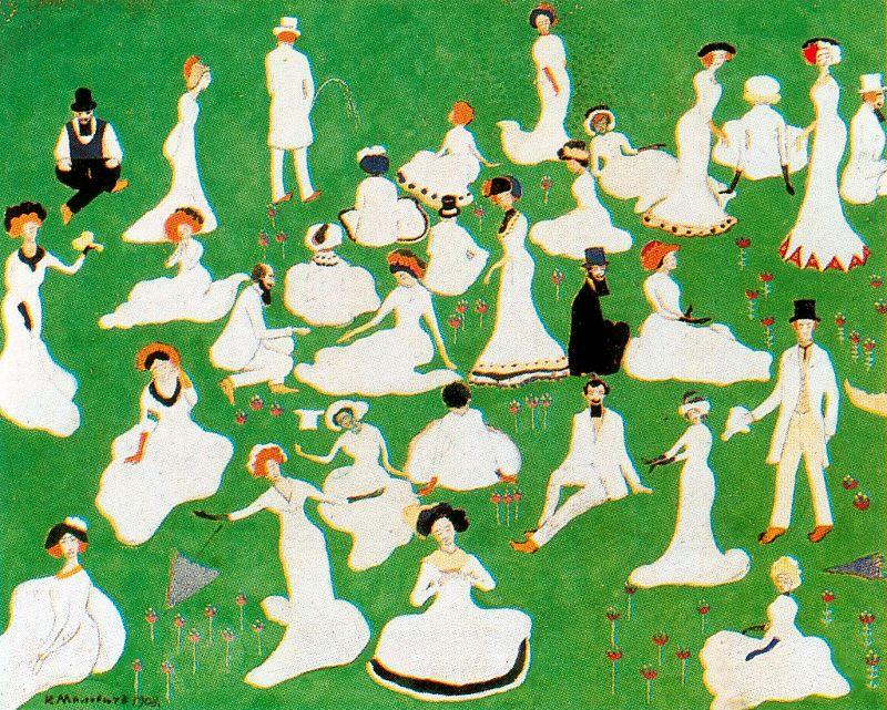 WikiOO.org - Encyclopedia of Fine Arts - Maalaus, taideteos Kazimir Severinovich Malevich - Diversión de la alta sociedad