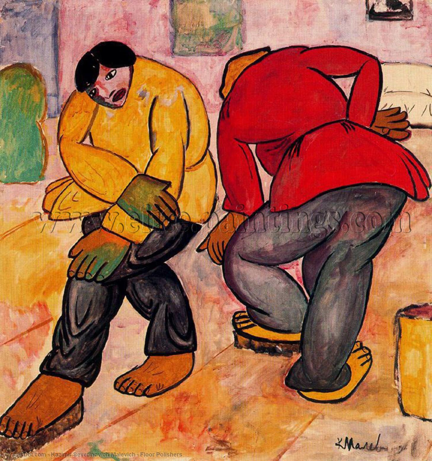 Wikioo.org - The Encyclopedia of Fine Arts - Painting, Artwork by Kazimir Severinovich Malevich - Floor Polishers