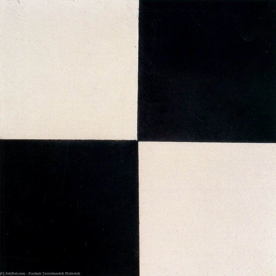 Wikioo.org – L'Encyclopédie des Beaux Arts - Peinture, Oeuvre de Kazimir Severinovich Malevich - quatre carrés squares