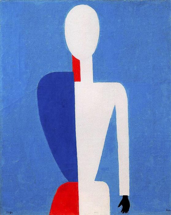 WikiOO.org - Enciclopedia of Fine Arts - Pictura, lucrări de artă Kazimir Severinovich Malevich - Half-length Figure