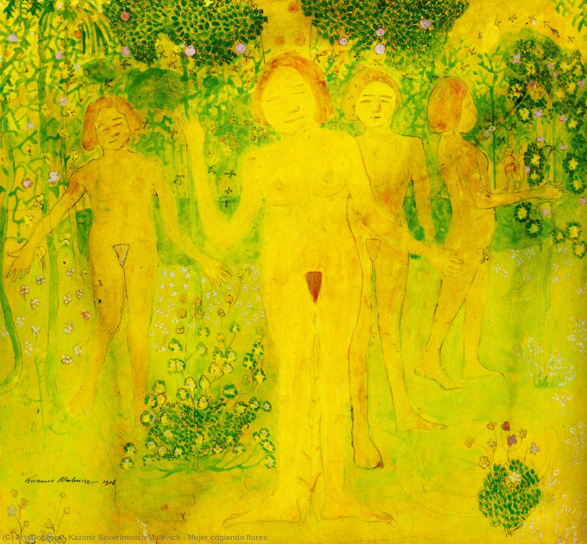 Wikioo.org – L'Encyclopédie des Beaux Arts - Peinture, Oeuvre de Kazimir Severinovich Malevich - Les flores mujer
