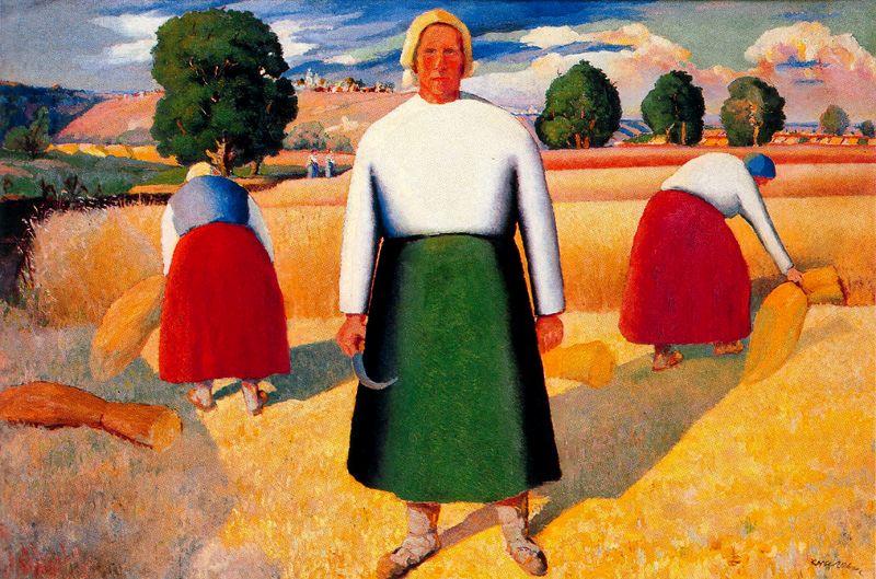 Wikioo.org - The Encyclopedia of Fine Arts - Painting, Artwork by Kazimir Severinovich Malevich - Reapers