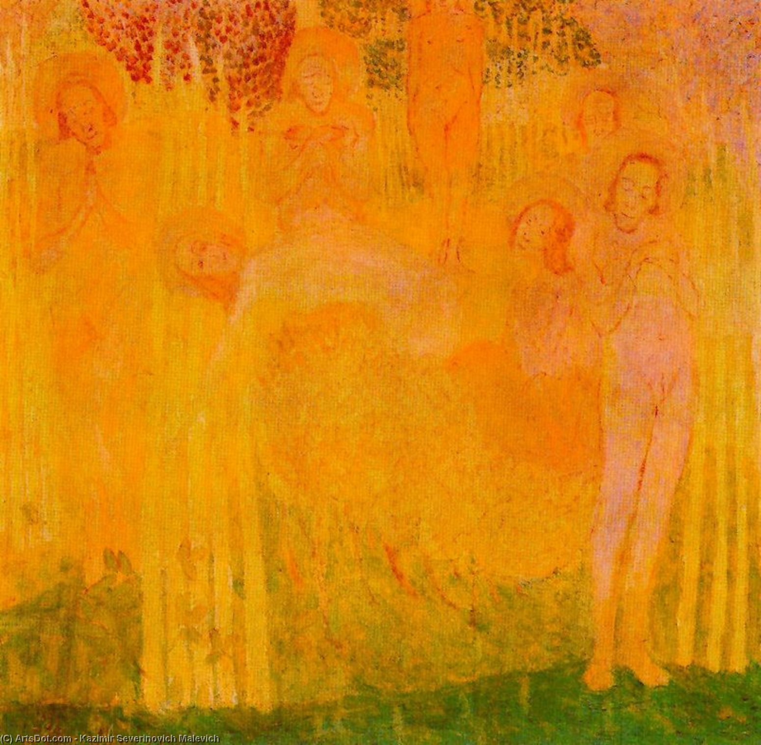 Wikioo.org – La Enciclopedia de las Bellas Artes - Pintura, Obras de arte de Kazimir Severinovich Malevich - Estudio para Fresco Pintura
