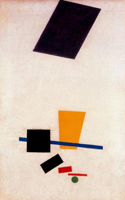 Wikioo.org - The Encyclopedia of Fine Arts - Painting, Artwork by Kazimir Severinovich Malevich - Suprematism Painterly Realism of a Football Player. Color Masses in the fourth Dimension