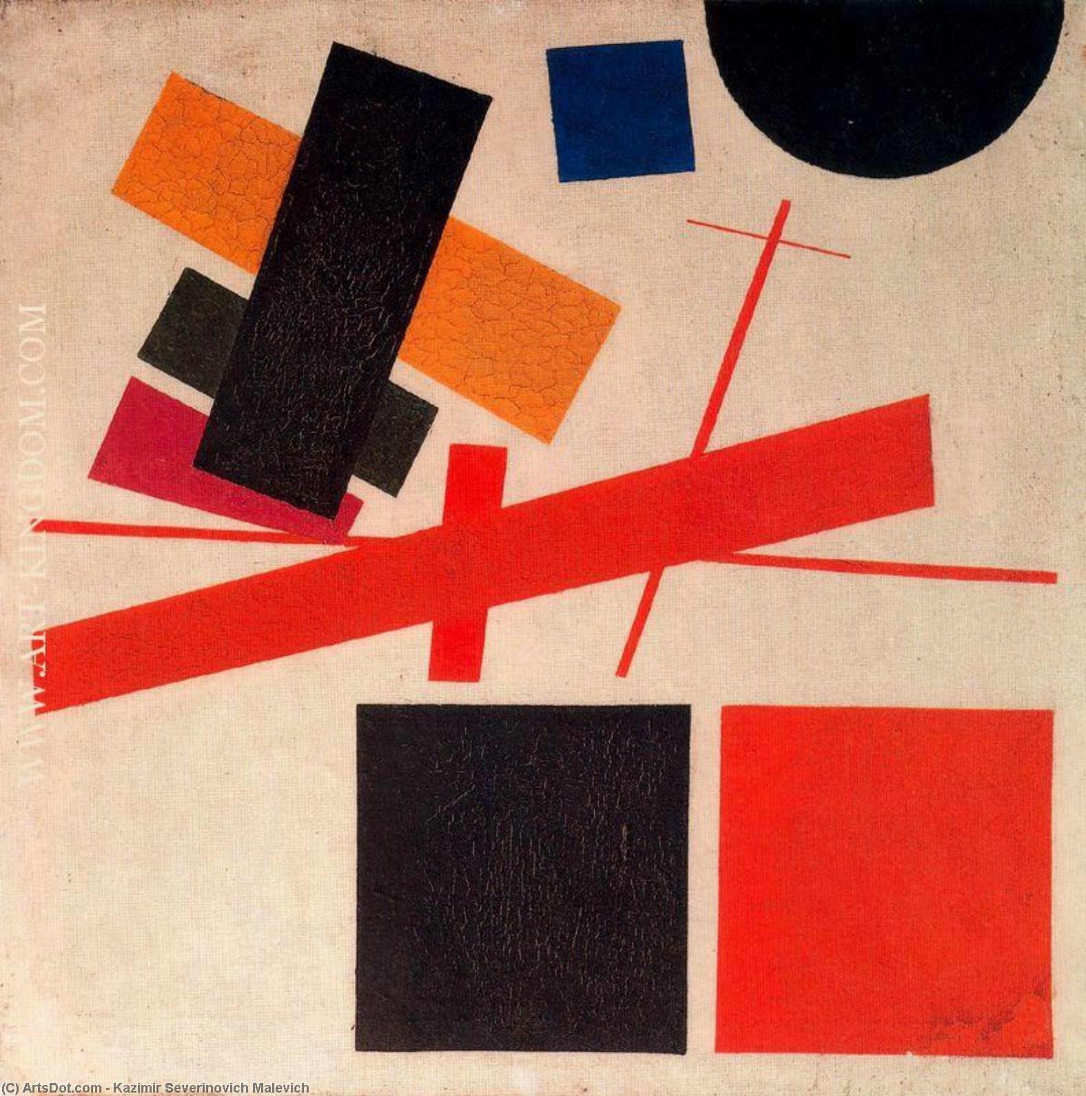 Wikioo.org - The Encyclopedia of Fine Arts - Painting, Artwork by Kazimir Severinovich Malevich - Suprematism. Nonobjective Composition