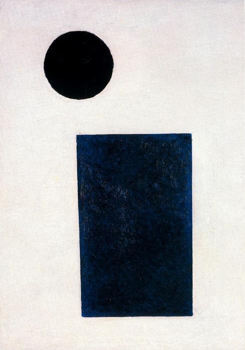 Wikioo.org - The Encyclopedia of Fine Arts - Painting, Artwork by Kazimir Severinovich Malevich - Suprematist Painting. Rectangle and Circle