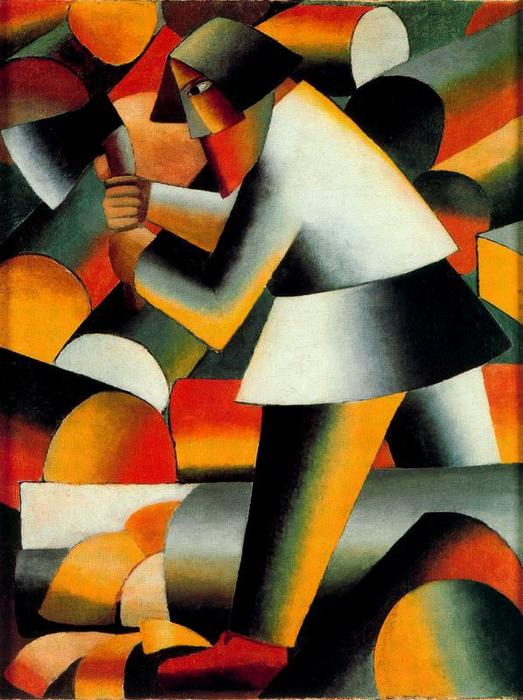 Wikioo.org - The Encyclopedia of Fine Arts - Painting, Artwork by Kazimir Severinovich Malevich - The Woodcutter
