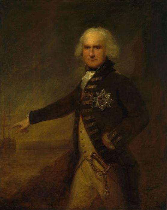 Wikioo.org - The Encyclopedia of Fine Arts - Painting, Artwork by Lemuel Francis Abbott - Admiral Alexander Hood , 1st Viscount Bridport