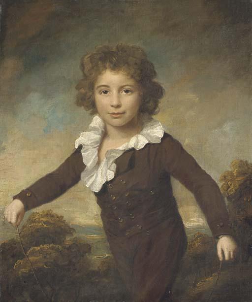 Wikioo.org - The Encyclopedia of Fine Arts - Painting, Artwork by Lemuel Francis Abbott - Portrait of a young boy