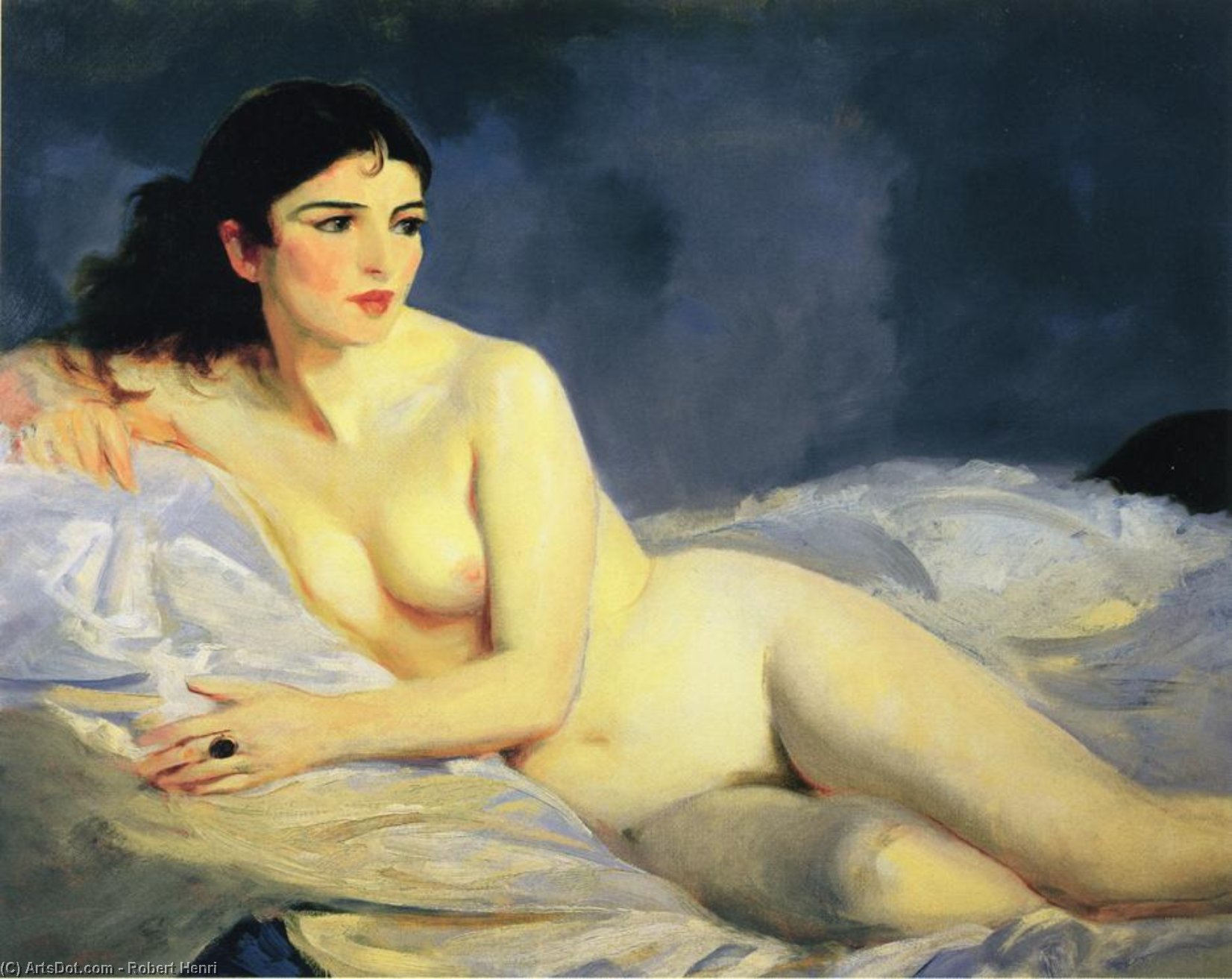 WikiOO.org – 美術百科全書 - 繪畫，作品 Robert Henri - Betalo , 裸体