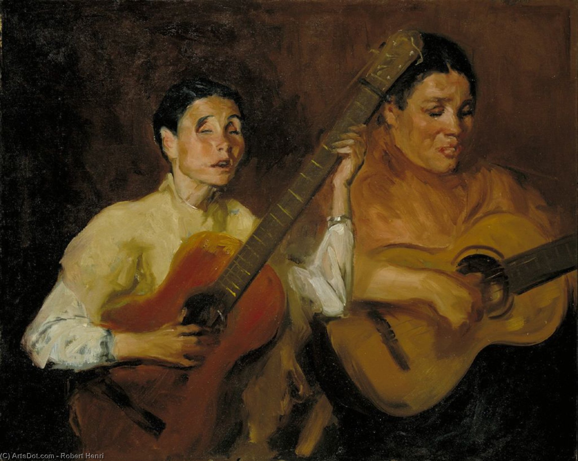 WikiOO.org - Encyclopedia of Fine Arts - Malba, Artwork Robert Henri - Blind Singers