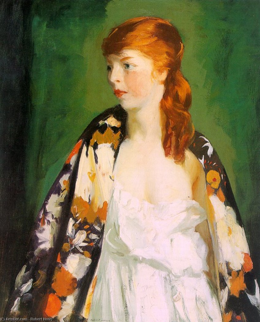 WikiOO.org - Encyclopedia of Fine Arts - Maleri, Artwork Robert Henri - Edna