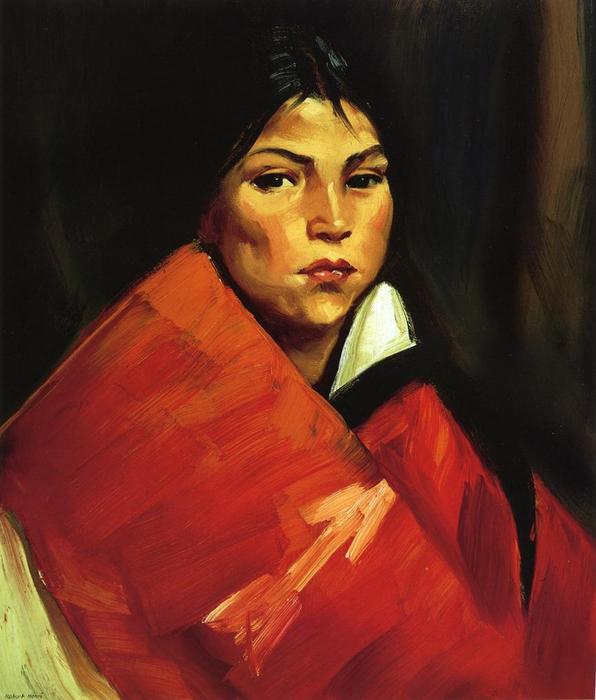 WikiOO.org - Encyclopedia of Fine Arts - Målning, konstverk Robert Henri - Indian Girl