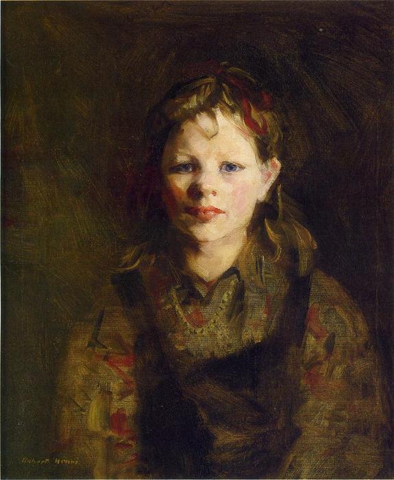 WikiOO.org - Encyclopedia of Fine Arts - Maleri, Artwork Robert Henri - Little Dutch Girl
