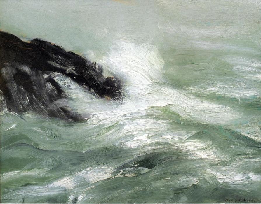 Wikioo.org - สารานุกรมวิจิตรศิลป์ - จิตรกรรม Robert Henri - Marine - Storm Sea