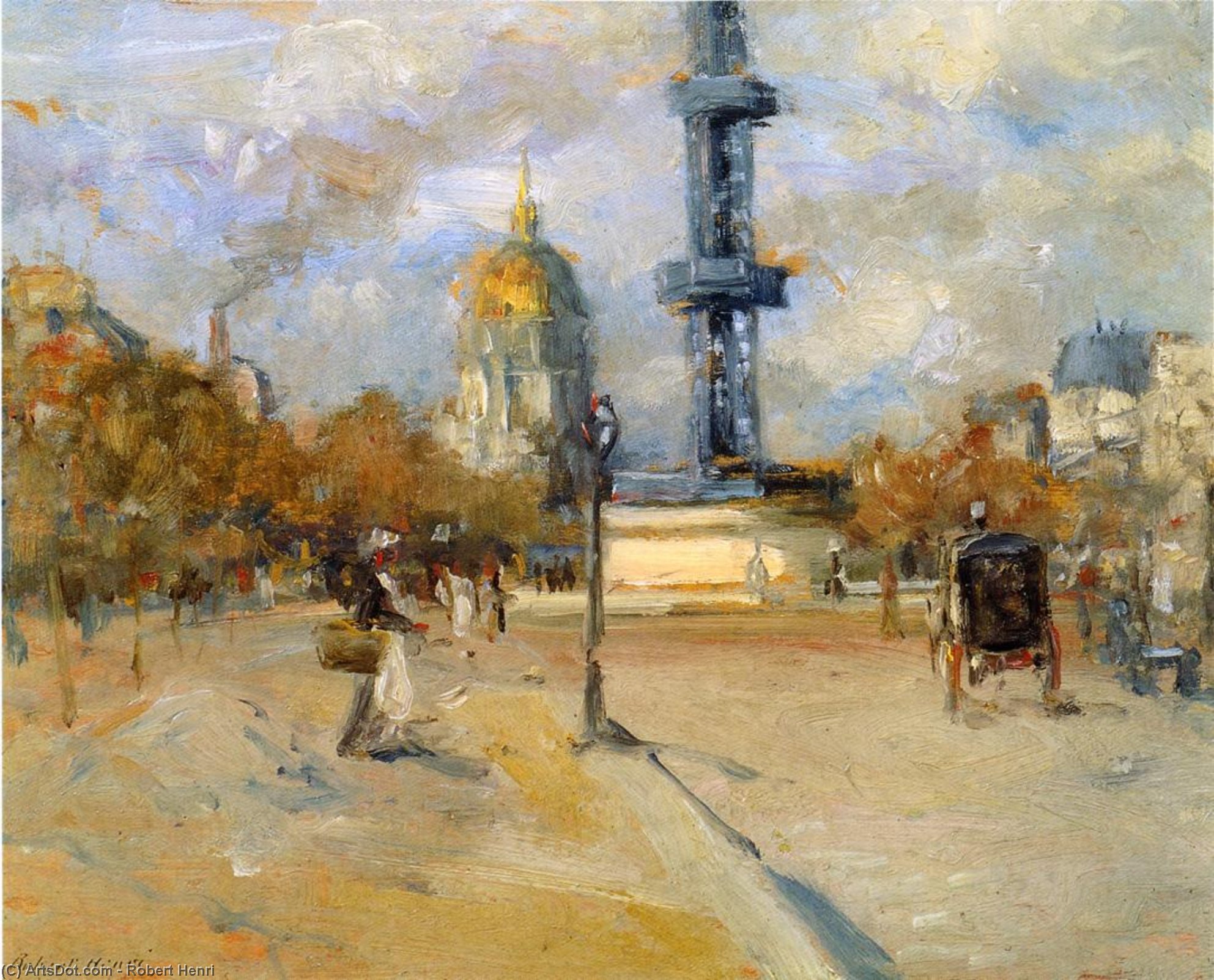 WikiOO.org - Enciklopedija likovnih umjetnosti - Slikarstvo, umjetnička djela Robert Henri - Place in Paris