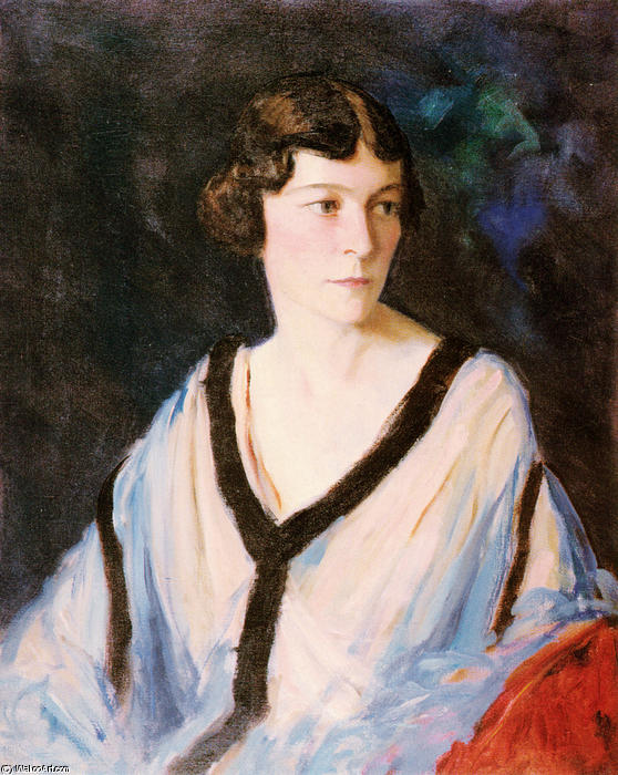Wikioo.org - The Encyclopedia of Fine Arts - Painting, Artwork by Robert Henri - Portrait of Mrs. Edward H. (Catherine) Bennett