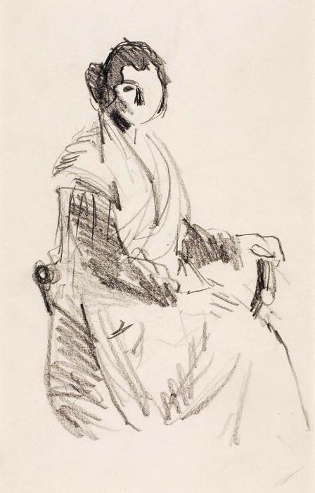Wikioo.org - The Encyclopedia of Fine Arts - Painting, Artwork by Robert Henri - Seated Woman