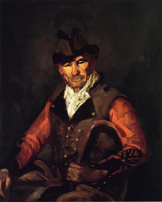 Wikioo.org - The Encyclopedia of Fine Arts - Painting, Artwork by Robert Henri - Segovia Man in Fur-Trimmed Hat