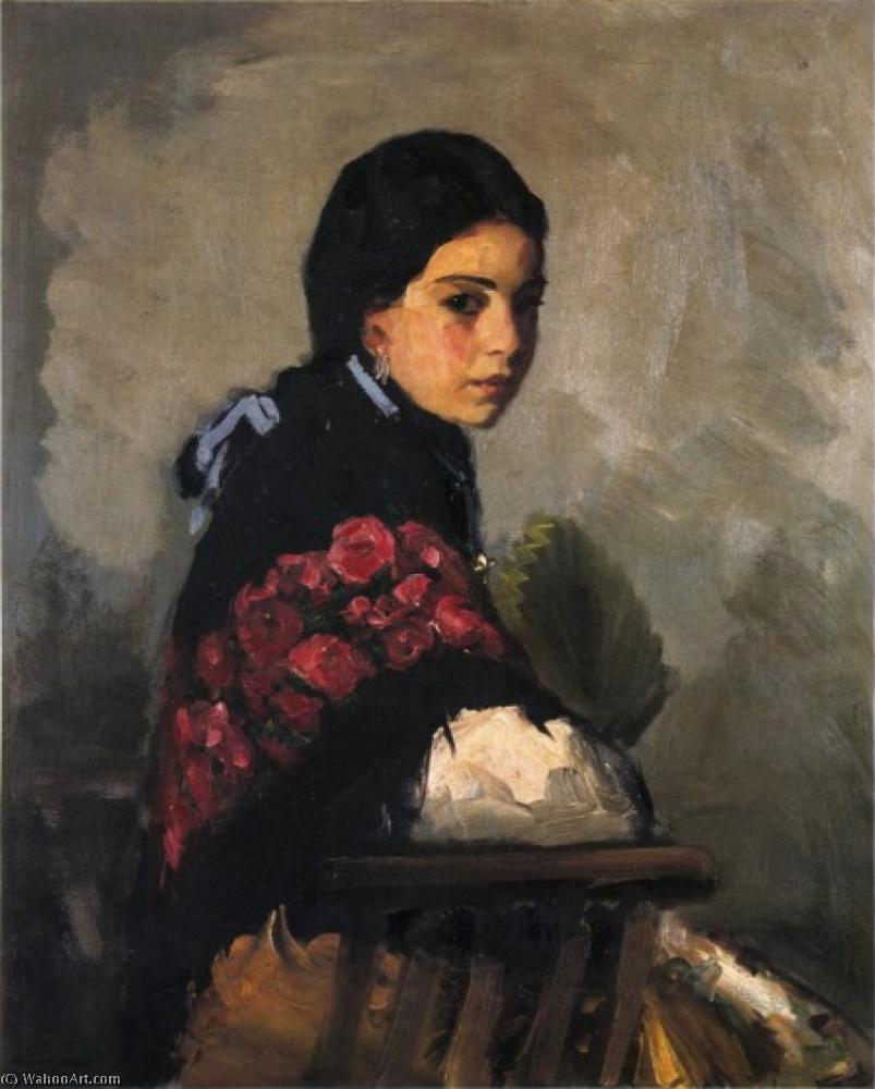 Wikioo.org - Bách khoa toàn thư về mỹ thuật - Vẽ tranh, Tác phẩm nghệ thuật Robert Henri - Spanish Girl