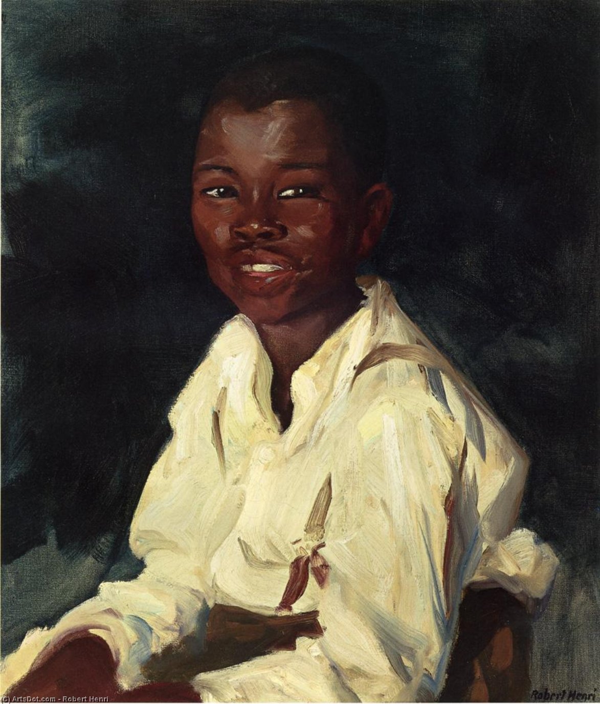 Wikioo.org - The Encyclopedia of Fine Arts - Painting, Artwork by Robert Henri - Sylvester-Smiling