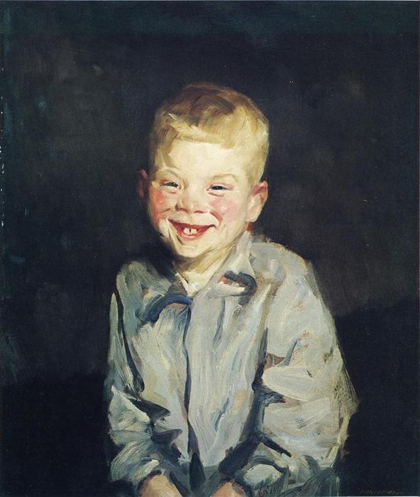 Wikioo.org - The Encyclopedia of Fine Arts - Painting, Artwork by Robert Henri - The Laughing Boy (Jobie)