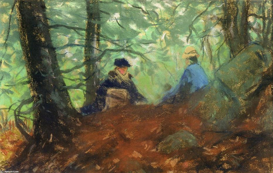 Wikioo.org – L'Encyclopédie des Beaux Arts - Peinture, Oeuvre de Robert Henri - deux filles dans le bois