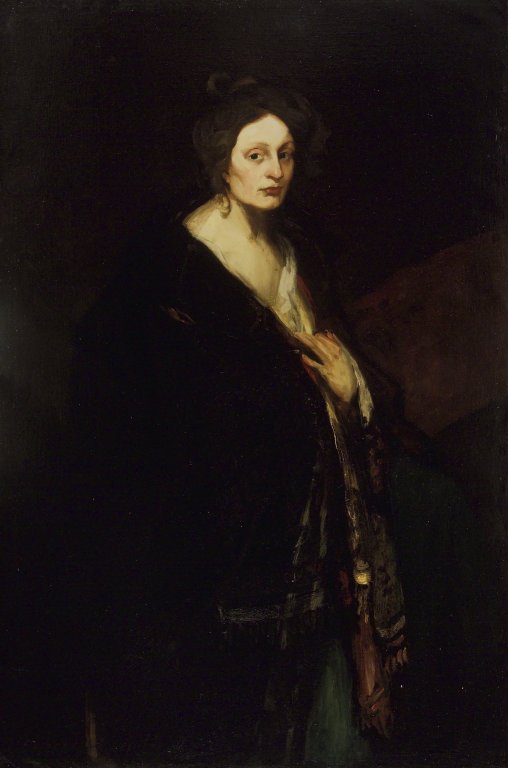 Wikioo.org - The Encyclopedia of Fine Arts - Painting, Artwork by Robert Henri - Woman in Manteau