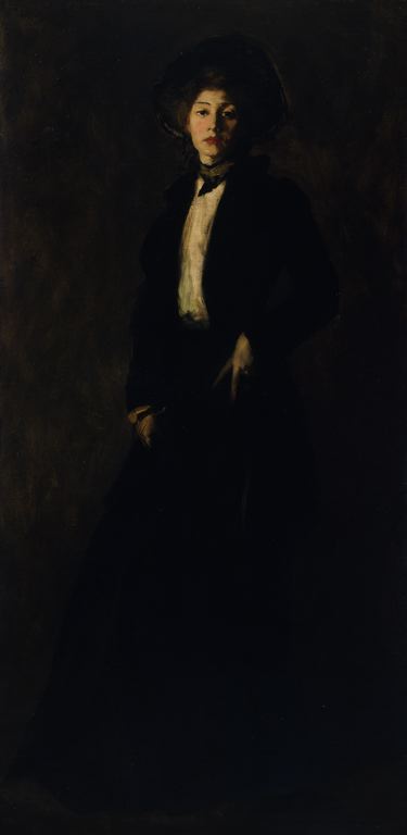 Wikioo.org - The Encyclopedia of Fine Arts - Painting, Artwork by Robert Henri - Young Woman in Black