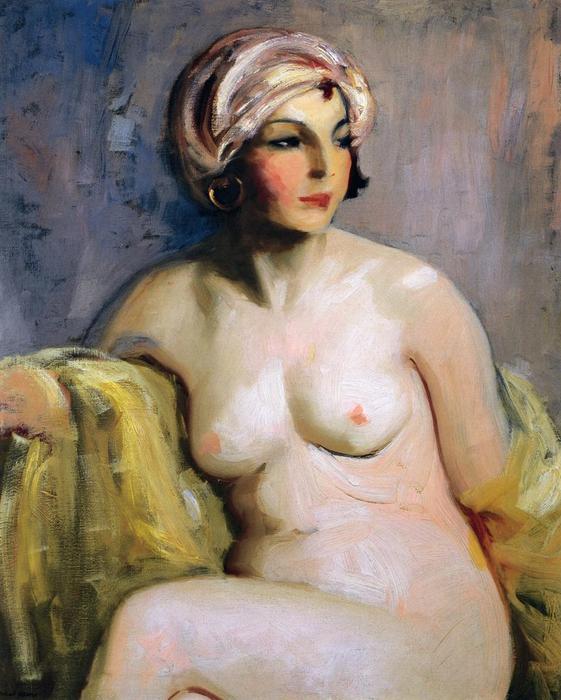 WikiOO.org - Encyclopedia of Fine Arts - Maľba, Artwork Robert Henri - Zara Levy, Nude