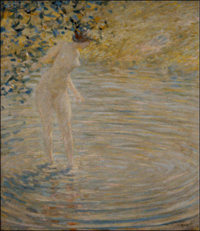 Wikioo.org - The Encyclopedia of Fine Arts - Painting, Artwork by Robert Lewis Reid - Bathing in a Stream