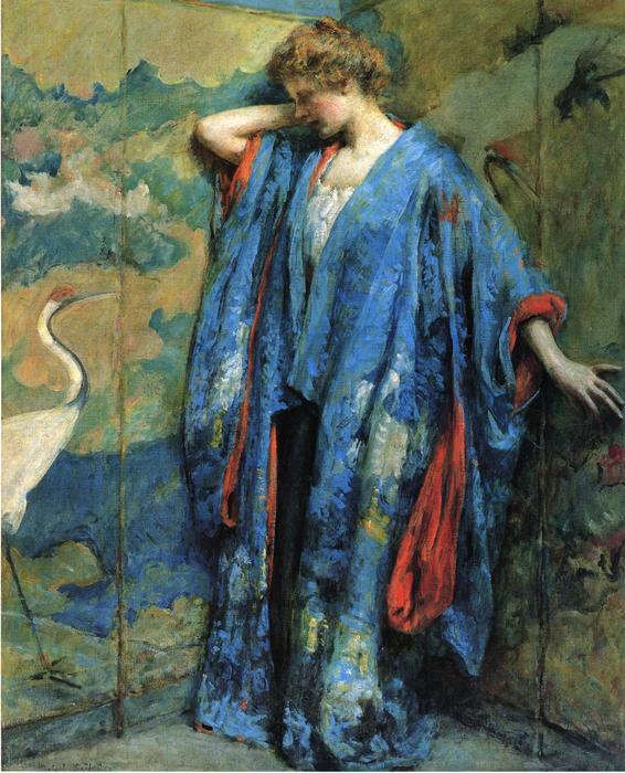 Wikioo.org - The Encyclopedia of Fine Arts - Painting, Artwork by Robert Lewis Reid - Blue and Yellow