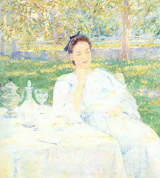 Wikioo.org - Encyklopedia Sztuk Pięknych - Malarstwo, Grafika Robert Lewis Reid - In the Garden