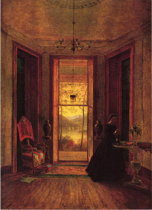 Wikioo.org - The Encyclopedia of Fine Arts - Painting, Artwork by Thomas Worthington Whittredge - A Home on the Hudson