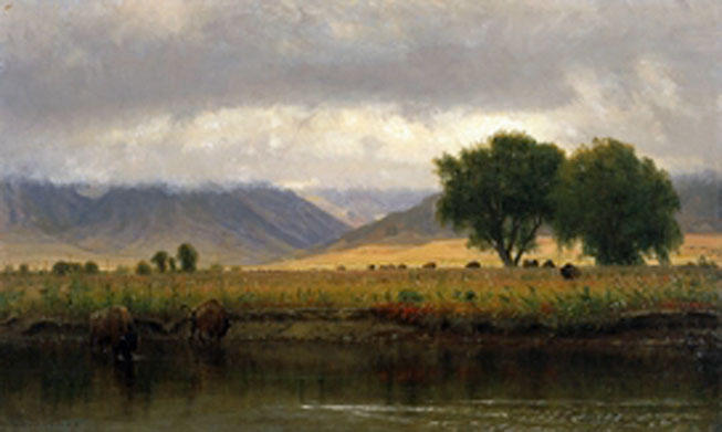 Wikioo.org - The Encyclopedia of Fine Arts - Painting, Artwork by Thomas Worthington Whittredge - Buffalo on the Platte River