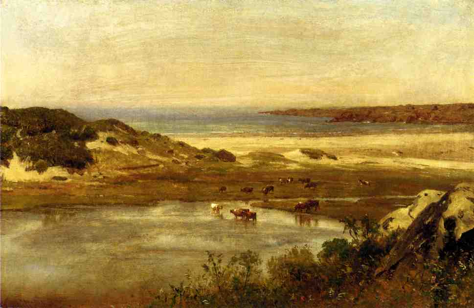 Wikioo.org - The Encyclopedia of Fine Arts - Painting, Artwork by Thomas Worthington Whittredge - By The Sea, Newport, Rhode Island