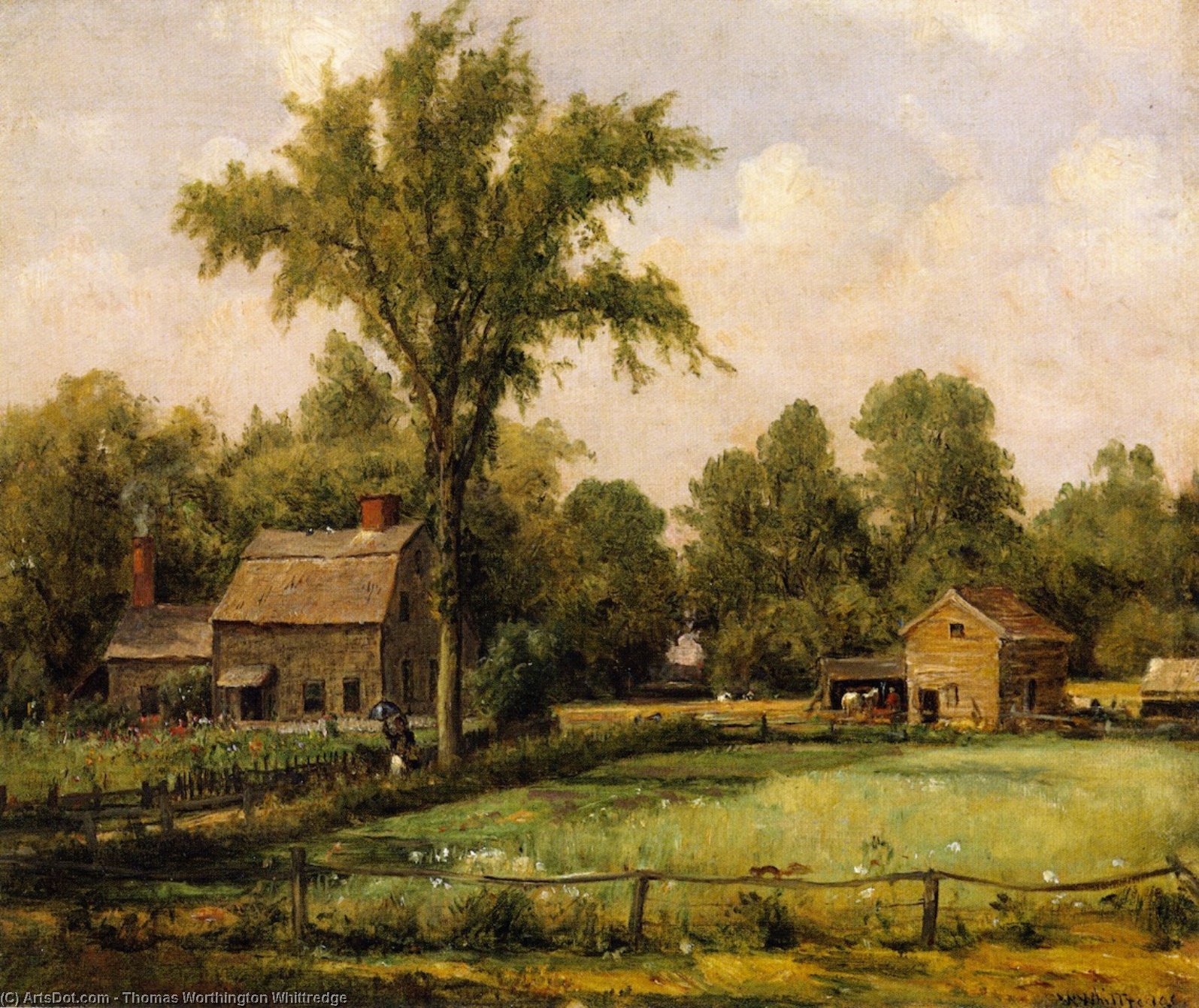 Wikioo.org - The Encyclopedia of Fine Arts - Painting, Artwork by Thomas Worthington Whittredge - June, Paradise Valley